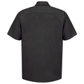 Workwear Outfitters Mens's Short Sleeve Indust. Work Shirt Black, 3XL SP24BK-SS-3XL